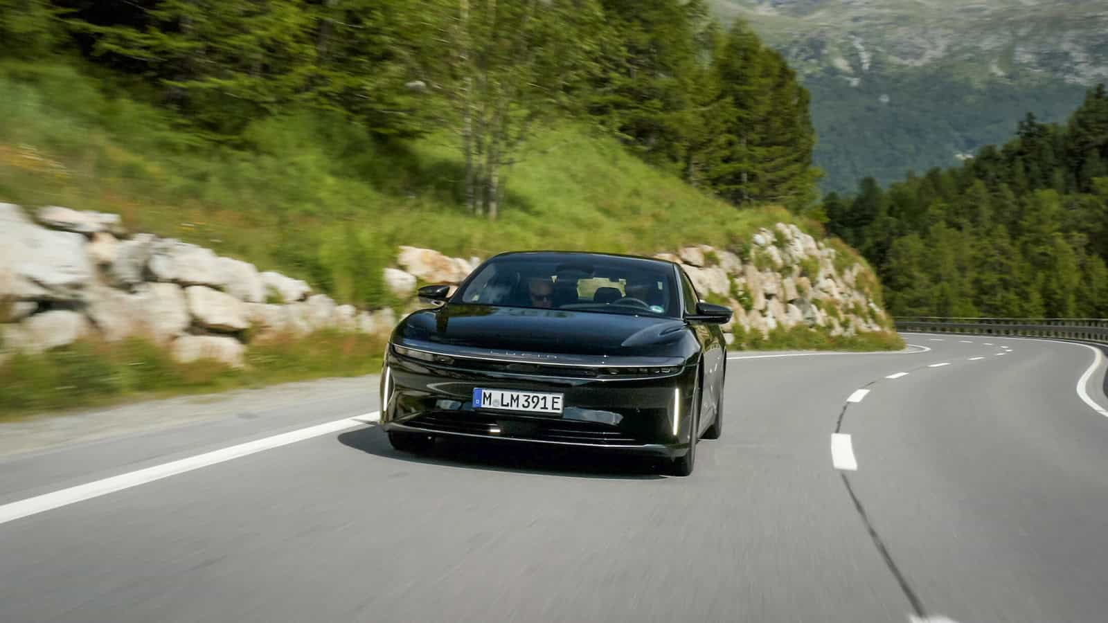 The Lucid Air Grand Touring conducted a record-breaking journey of 1,205 kilometers (~749 miles) between St. Moritz, Switzerland and Munich, Germany, including alpine roads, highways, and secondary roads. Lucid exceeded the previous record for the longest journey of 1,045 kilometers set in June 2025 by 160 kilometers.